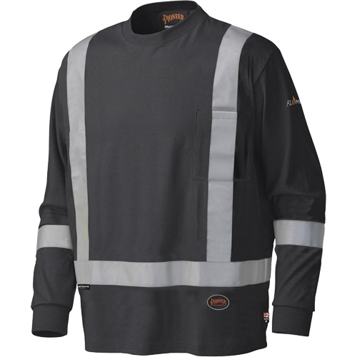 340SFA Chemise de s&eacute;curit&eacute; &agrave; manches longues ignifuge, Petit, Noir Waymarc Industries Inc