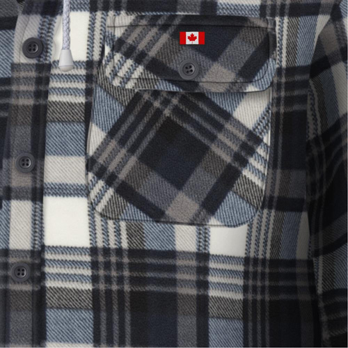 415BG Quilted Hooded Shirt, Men's, X-Small, Multi-Colour Waymarc Industries Inc