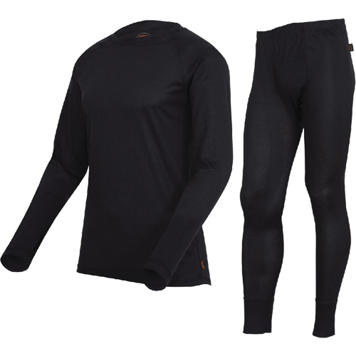D2200A Premium Quick-Dry & Moisture-Wicking Underwear Set, Men's, X-Small, Black Waymarc Industries Inc