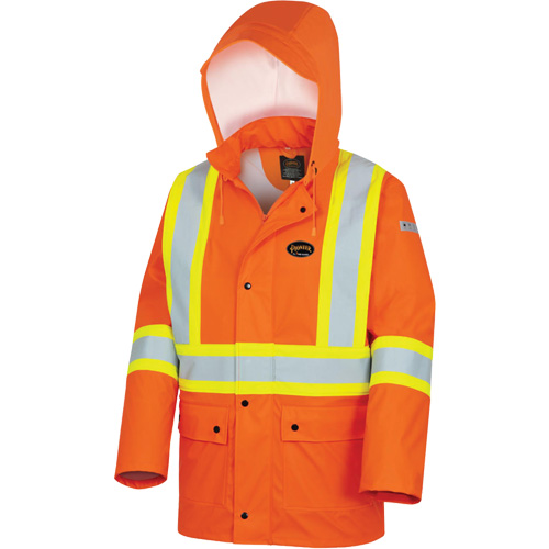 5892PKT Veste de s&eacute;curit&eacute; imperm&eacute;able &agrave; haute visibilit&eacute; ignifuge, T-petit, Orange haute visibilit&eacute; Waymarc Industries Inc
