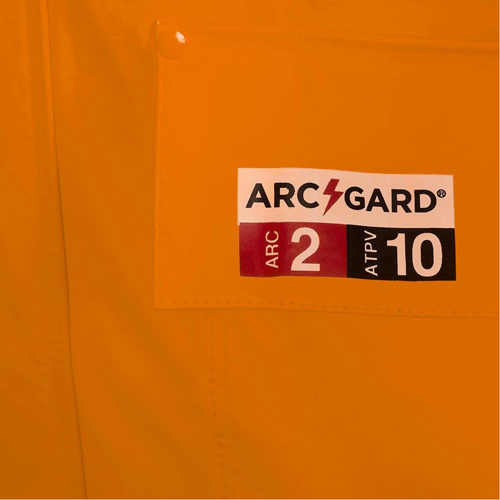 5880 Manteau de pluie ignifuge et protection contre les &eacute;clats d'arc &eacute;lectrique, T-petit, Orange haute visibilit&eacute;, 10 cal/cm² Waymarc Industries Inc