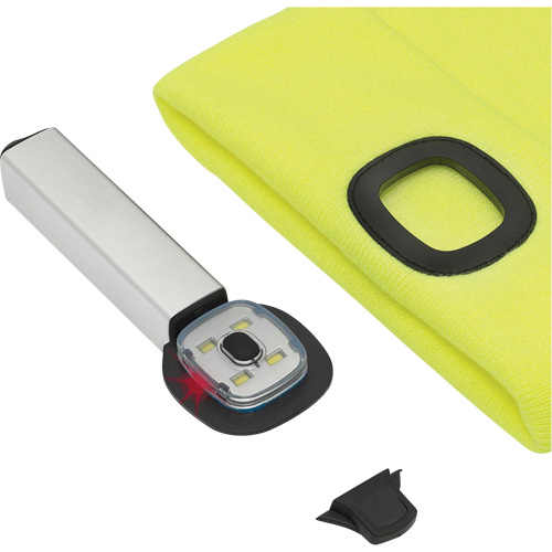 5676 Knit Toque with LED Headlight, Fleece Lining, One Size, High Visibility Yellow Waymarc Industries Inc