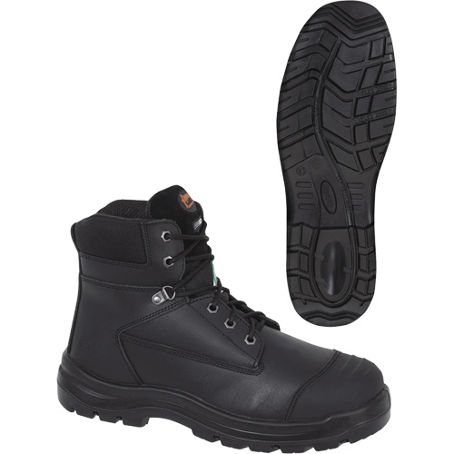 1025 Black 6" Work Boots, Leather, Steel Toe, Size 10 Waymarc Industries Inc