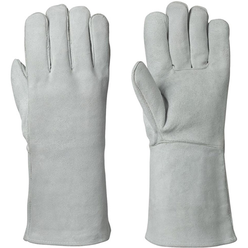 830 Gants de soudeur doubl&eacute;s en molleton, Cuir de vache refendu, Taille Moyen Waymarc Industries Inc
