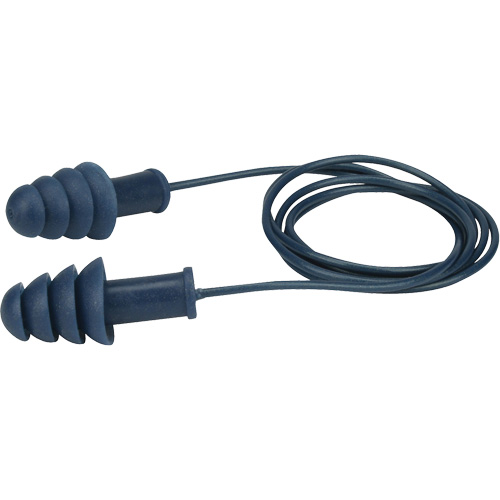 Metal-Detectable Reusable TPR Earplugs, Corded, Bulk - Box, 27 dB NRR, One-Size Waymarc Industries Inc