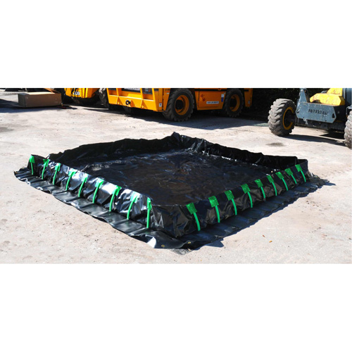 Ultra-Containment Berm&reg;, 179 US gal. Capacity, 4' W x 6' L x 12" H, Stake Wall Waymarc Industries Inc