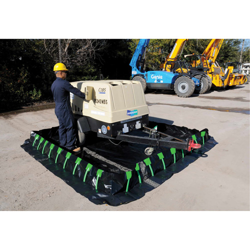 Ultra-Containment Berm&reg;, 179 US gal. Capacity, 4' W x 6' L x 12" H, Stake Wall Waymarc Industries Inc