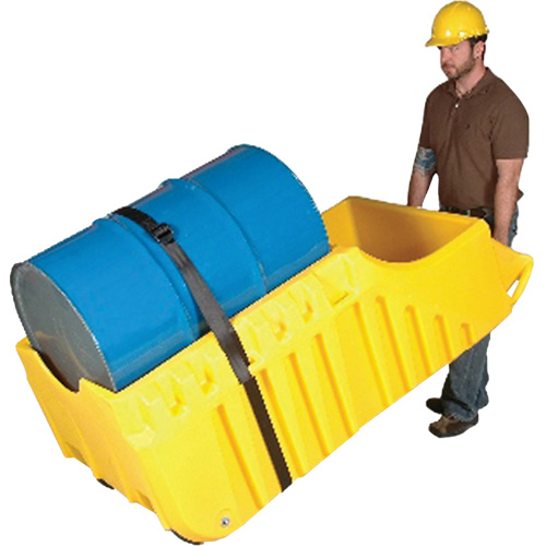 Chariot pour baril, 26,5'' lo x 26,5'' la x 5'' h, Cap. de d&eacute;versement 800 gal. US Waymarc Industries Inc