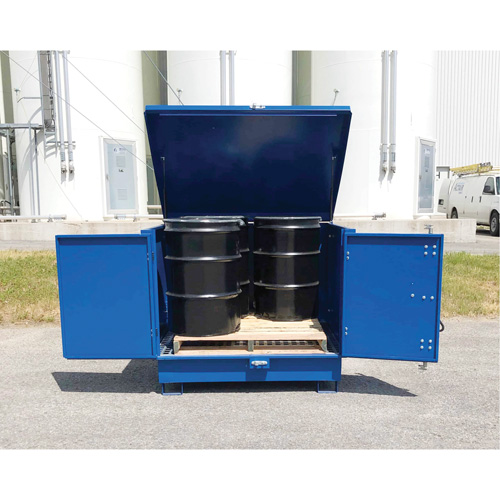 Ultra-Hard Top S4 Steel Spill Pallet, 61" L x 54.4" W x 52" H, 4700 lbs. Load Capacity Waymarc Industries Inc