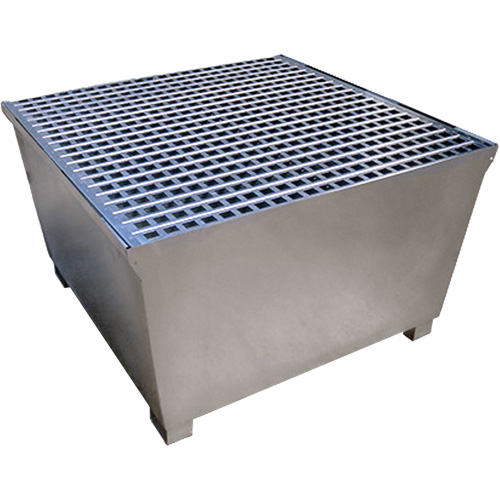 Ultra-IBC Spill Pallet en acier, Capacit&eacute; de d&eacute;versement 370 gal. US, 57,6" x 34,7" x 56,9" Waymarc Industries Inc