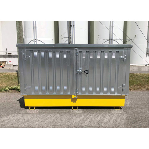 Ultra-Twin IBC en acier avec couvercle rigide, 123,4" lo x 73,4" la x 66,4" h, Capacit&eacute; de charge 12250 lb Waymarc Industries Inc