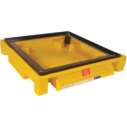 Single Drum Ultra-Safety Cabinet Bladder System&reg;, 37.8" L x 37.8" W x 6.3" H, 1500 lbs. Load Capacity Waymarc Industries Inc