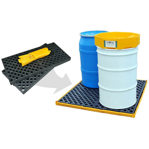 4-Drum Flexible Ultra-Spill Deck&reg; Bladder System, 110 US gal. Spill Capacity, 51" x 48" x 5" Waymarc Industries Inc
