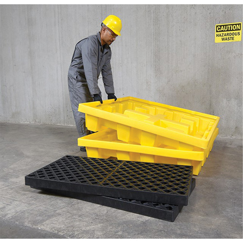 4-Drum Nestable Ultra-Spill Pallet&reg;, 66 US gal. Spill Capacity, 51" x 51" x 10" Waymarc Industries Inc
