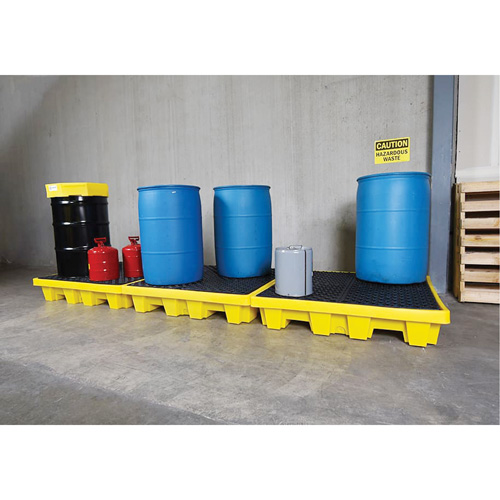 4-Drum Nestable Ultra-Spill Pallet&reg;, 66 US gal. Spill Capacity, 51" x 51" x 10" Waymarc Industries Inc