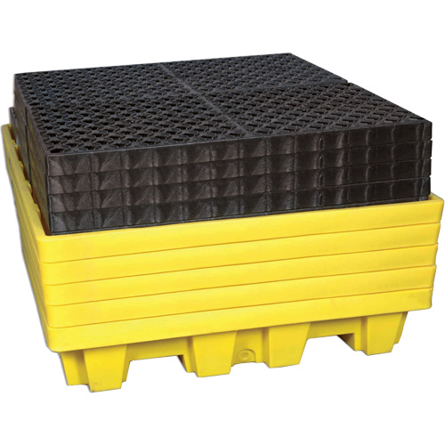 4-Drum Nestable Ultra-Spill Pallet&reg;, 66 US gal. Spill Capacity, 51" x 51" x 10" Waymarc Industries Inc