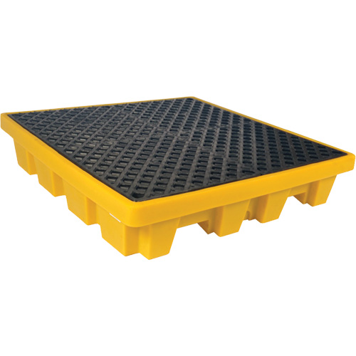 4-Drum Nestable Ultra-Spill Pallet&reg;, 66 US gal. Spill Capacity, 51" x 51" x 10" Waymarc Industries Inc