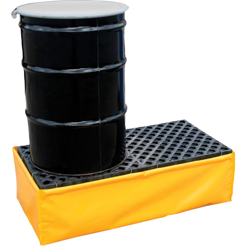 2-Drum Flexible Ultra-Spill Pallet&reg;, 66 US gal. Spill Capacity, 48" x 24" x 14" Waymarc Industries Inc
