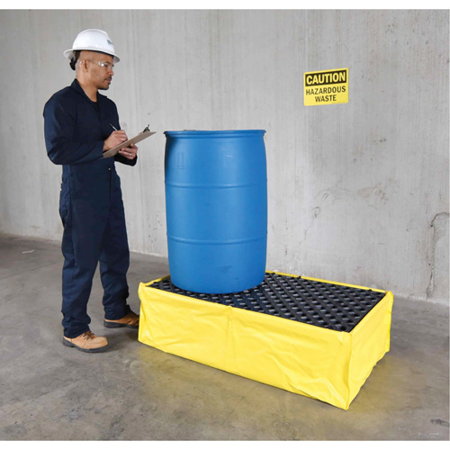 2-Drum Flexible Ultra-Spill Pallet&reg;, 66 US gal. Spill Capacity, 48" x 24" x 14" Waymarc Industries Inc
