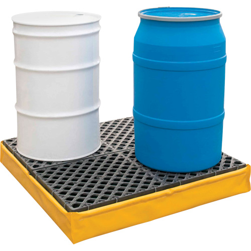 4-Drum Flexible Ultra-Spill Pallet&reg;, 66 US gal. Spill Capacity, 48" x 48" x 7" Waymarc Industries Inc