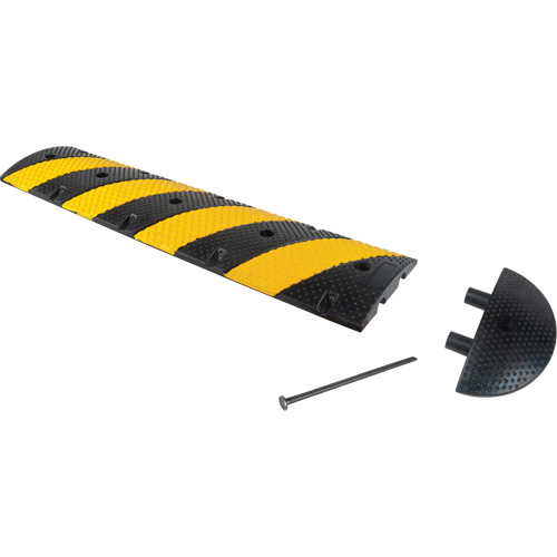 Speed Bump Kit, Rubber, 4' L x 11" W x 2" H Waymarc Industries Inc