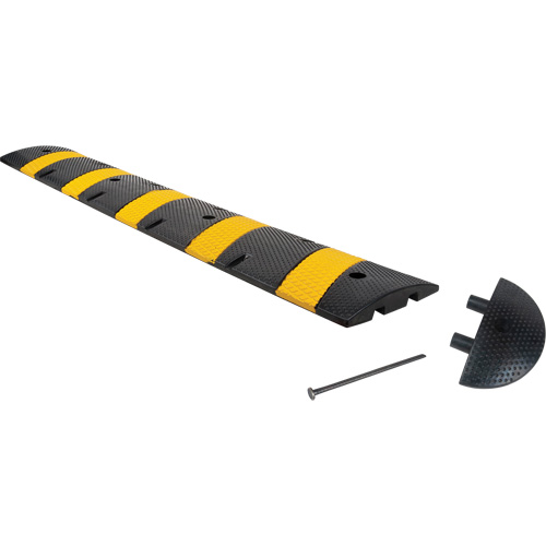 Speed Bump Kit, Rubber, 6' L x 11" W x 2" H Waymarc Industries Inc