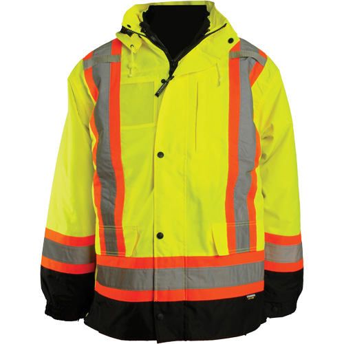 7-in-1 Jacket, Polyester, High Visibility Orange, 2X-Large Waymarc Industries Inc