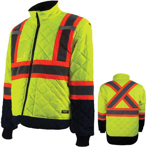 Freezer Jacket, Polyester, High Visibility Orange, Small Waymarc Industries Inc