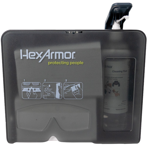 Wall Mounted Eyewear Cleaning Station, Metal, 11.8" L x 10.4" H Waymarc Industries Inc