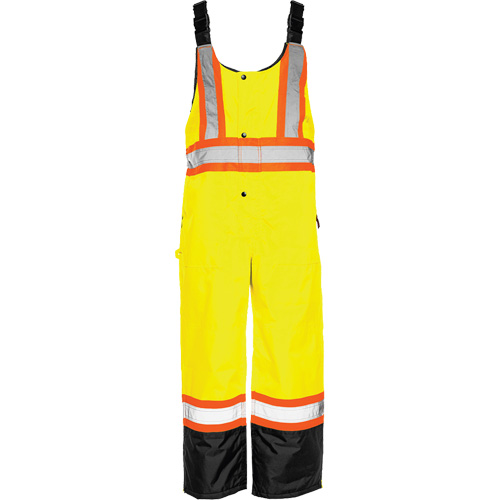 Salopette de s&eacute;curit&eacute; dhiver TO1, Polyester, Petit, Noir/Jaune lime haute visibilit&eacute; Waymarc Industries Inc