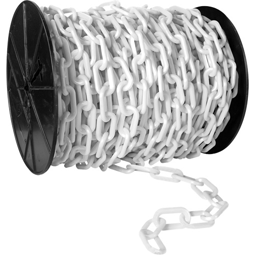 Chaîne de s&eacute;curit&eacute; en plastique robuste, Orange, Maillon de 2", 120' de long Waymarc Industries Inc