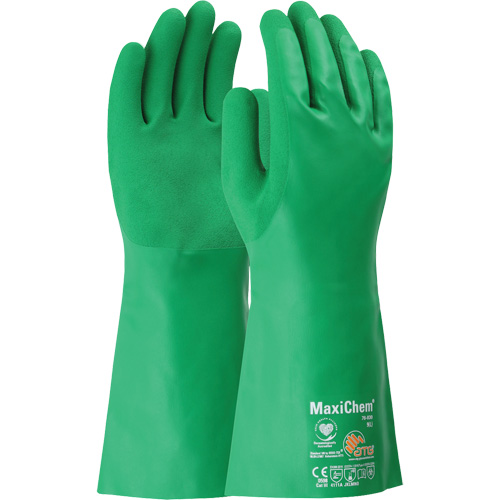 ATG MaxiChem&reg; Chemical-Resistant Gloves, Size Small, 14" L, Nitrile Waymarc Industries Inc