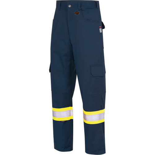 7764 Pantalons de s&eacute;curit&eacute; ignifuges et r&eacute;sistants aux arcs &eacute;lectriques &agrave; haute visibilit&eacute; 88/12 FR-Tech, 32, x 34, Bleu marin Waymarc Industries Inc