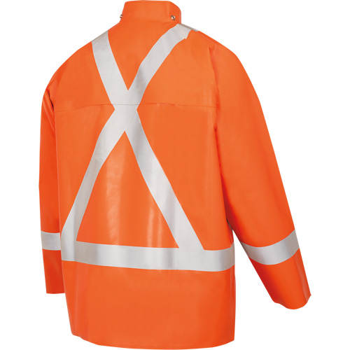 5990J Manteau de s&eacute;curit&eacute; imperm&eacute;able tr&egrave;s robuste ignifuge et r&eacute;sistant aux arcs &eacute;lectriques, Petit, Orange haute visibilit&eacute;, 11 cal/cm² Waymarc Industries Inc