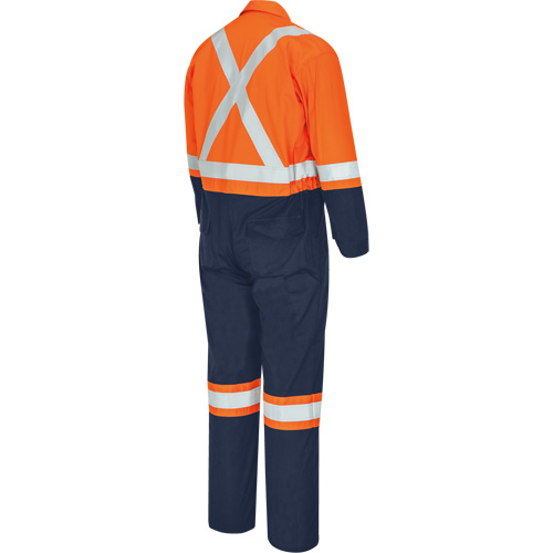 7702BBT FR-Tech&reg; 2-Tone Safety Coverall, Size 40 (Tall), Navy Blue/Orange, 10 cal/cm² Waymarc Industries Inc