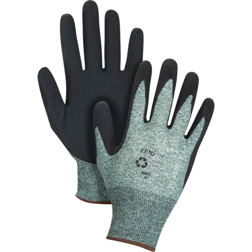 Eco-Friendly Crinkle Grip Coated Gloves, 8, Foam Latex Coating, 15 Gauge, Nylon/RPET Shell Waymarc Industries Inc