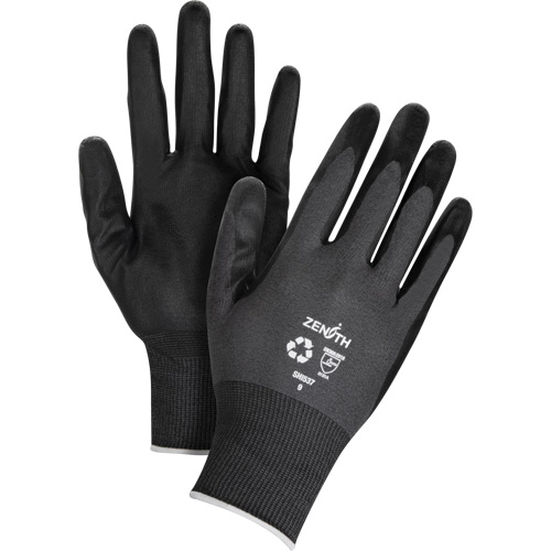 Eco-Friendly Breathable Coated Gloves, 9, Foam Nitrile Coating, 21 Gauge, Nylon/RPET Shell Waymarc Industries Inc