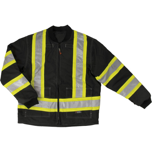 Ripstop 4-in-1 Safety Jacket, Polyester, Black, X-Small Waymarc Industries Inc