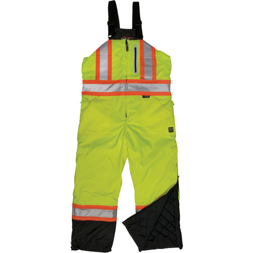 Salopette de s&eacute;curit&eacute; isolante en tissu ind&eacute;chirable, Polyester, T-petit, Jaune lime haute visibilit&eacute; Waymarc Industries Inc