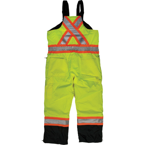 Salopette de s&eacute;curit&eacute; isolante en tissu ind&eacute;chirable, Polyester, T-petit, Jaune lime haute visibilit&eacute; Waymarc Industries Inc