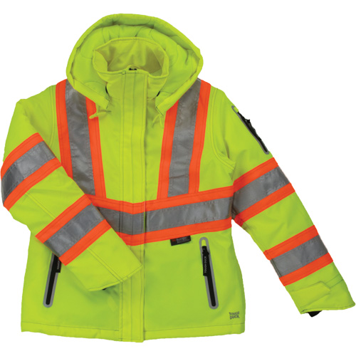 Womens Insulated Flex Safety Jacket, Polyester, High Visibility Lime-Yellow, X-Small Waymarc Industries Inc