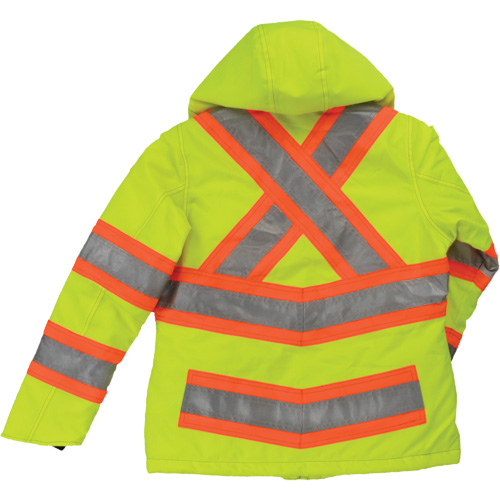 Womens Insulated Flex Safety Jacket, Polyester, High Visibility Lime-Yellow, X-Small Waymarc Industries Inc