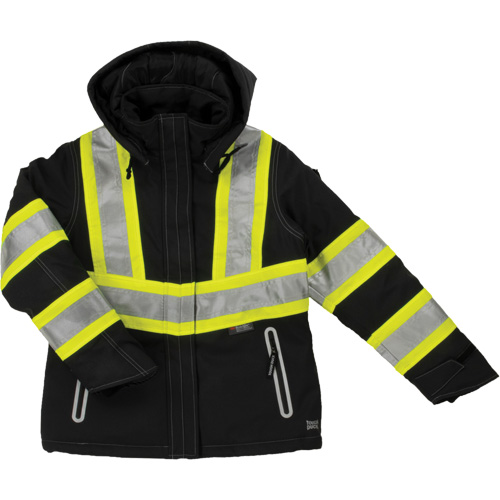 Womens Insulated Flex Safety Jacket, Polyester, Black, X-Small Waymarc Industries Inc