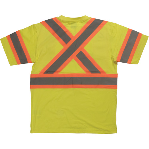 Chemise de s&eacute;curit&eacute; &agrave; manches courtes, Coton, T-petit, Jaune lime haute visibilit&eacute; Waymarc Industries Inc
