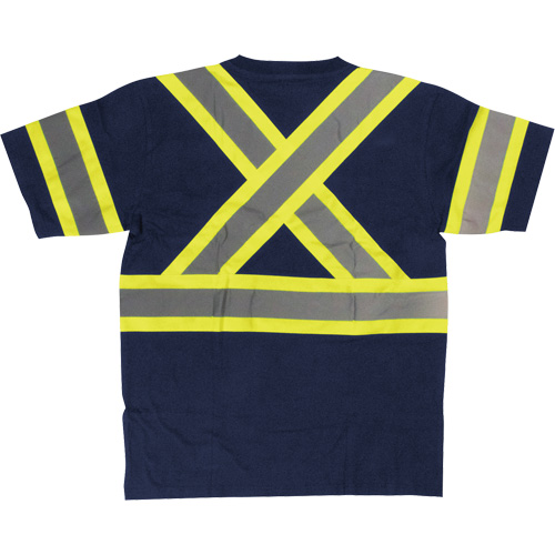 Chemise de s&eacute;curit&eacute; &agrave; manches courtes, Coton, T-petit, Bleu marin Waymarc Industries Inc