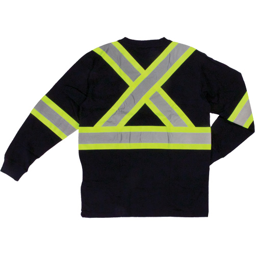 T-shirt de s&eacute;curit&eacute; &agrave; manches longues, Coton, T-petit, Noir Waymarc Industries Inc