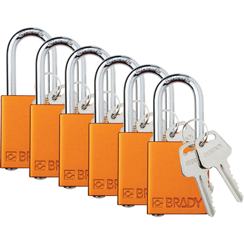 Cadenas de s&eacute;curit&eacute;, Cadenas de s&eacute;curit&eacute;, Cl&eacute;s identiques, Aluminium, Largeur de 1-1/2" Waymarc Industries Inc