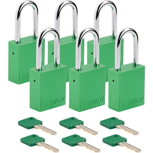 Cadenas de s&eacute;curit&eacute;, Cadenas de s&eacute;curit&eacute;, Cl&eacute;s diff&eacute;rentes, Aluminium, Largeur de 1-1/2" Waymarc Industries Inc