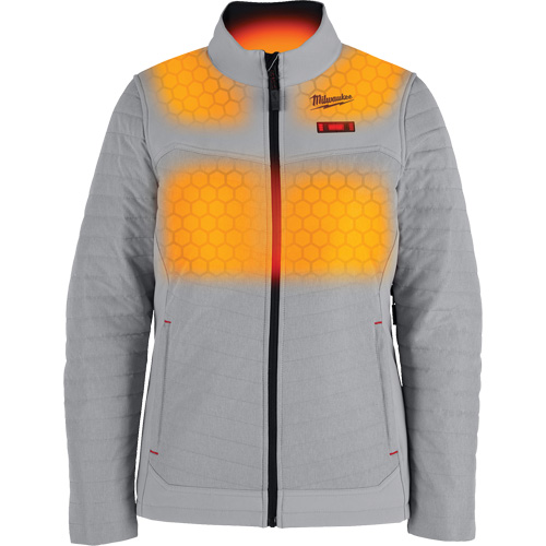Manteau chauffant M12 Axis avec pile, Femmes, Grand, Gris Waymarc Industries Inc