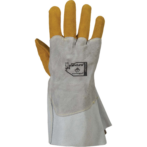 Gants de soudage 335DBP Endura, Cuir de vache refendu/Cuir d'&eacute;lan refendu, Taille Petit Waymarc Industries Inc